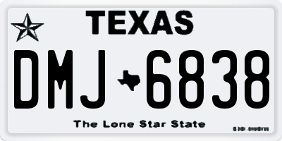 TX license plate DMJ6838