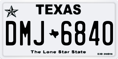 TX license plate DMJ6840