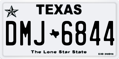 TX license plate DMJ6844