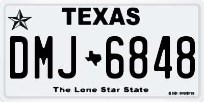 TX license plate DMJ6848