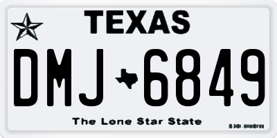 TX license plate DMJ6849