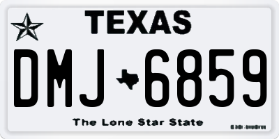 TX license plate DMJ6859