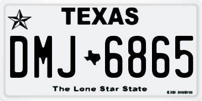 TX license plate DMJ6865