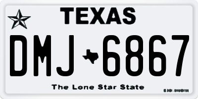TX license plate DMJ6867