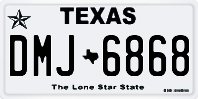 TX license plate DMJ6868