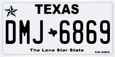 TX license plate DMJ6869