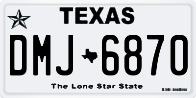 TX license plate DMJ6870