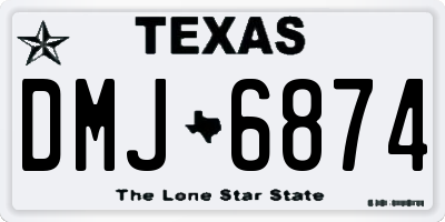 TX license plate DMJ6874