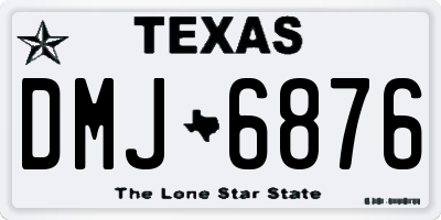 TX license plate DMJ6876