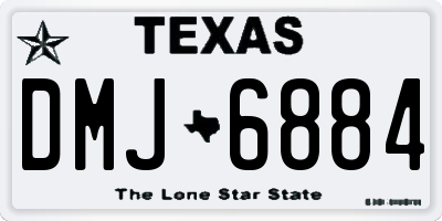 TX license plate DMJ6884