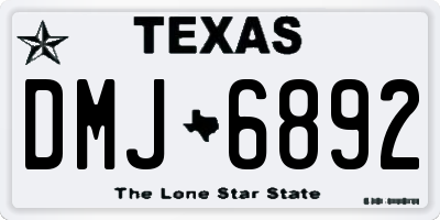 TX license plate DMJ6892