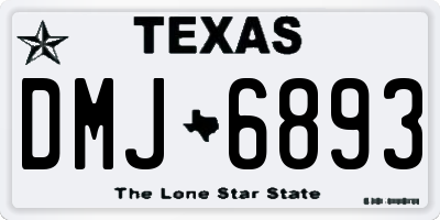 TX license plate DMJ6893