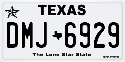 TX license plate DMJ6929