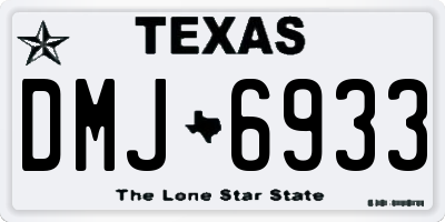 TX license plate DMJ6933