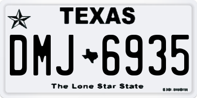 TX license plate DMJ6935