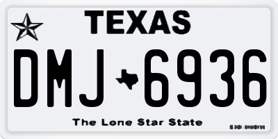 TX license plate DMJ6936