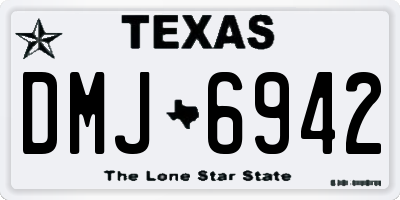 TX license plate DMJ6942