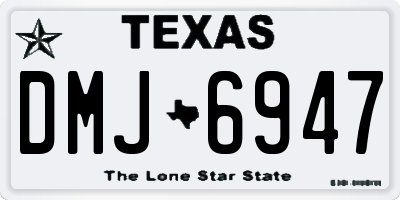 TX license plate DMJ6947