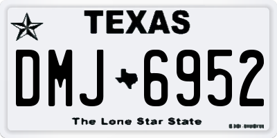 TX license plate DMJ6952