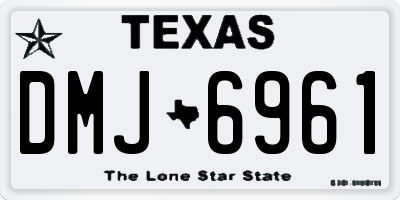 TX license plate DMJ6961
