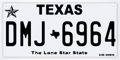TX license plate DMJ6964