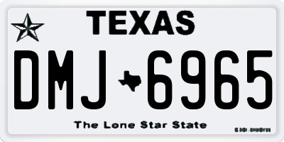 TX license plate DMJ6965
