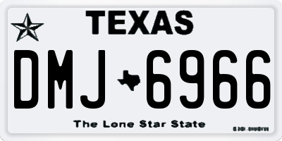 TX license plate DMJ6966