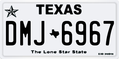 TX license plate DMJ6967