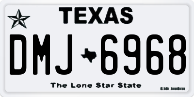 TX license plate DMJ6968