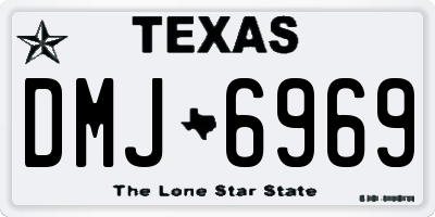 TX license plate DMJ6969