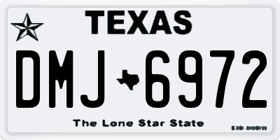 TX license plate DMJ6972