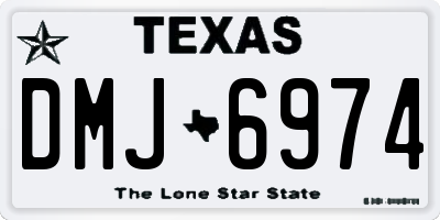 TX license plate DMJ6974