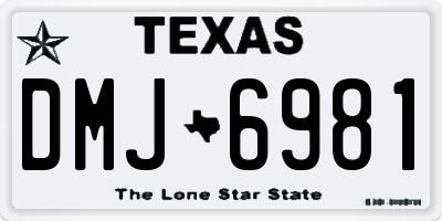 TX license plate DMJ6981