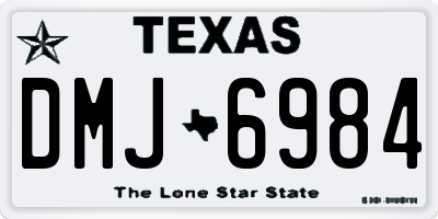 TX license plate DMJ6984