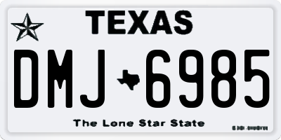 TX license plate DMJ6985