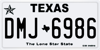 TX license plate DMJ6986