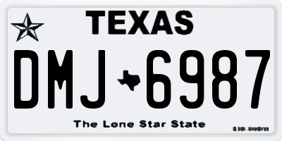 TX license plate DMJ6987