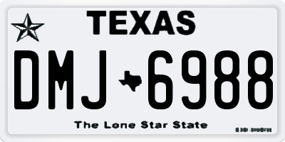 TX license plate DMJ6988