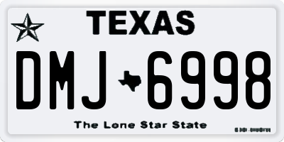 TX license plate DMJ6998