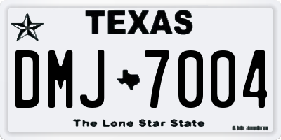 TX license plate DMJ7004