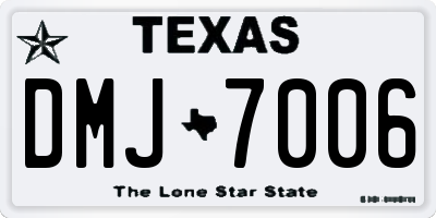 TX license plate DMJ7006
