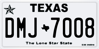 TX license plate DMJ7008
