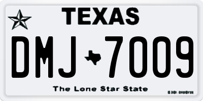 TX license plate DMJ7009