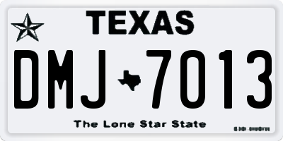 TX license plate DMJ7013