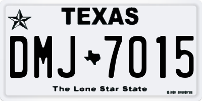 TX license plate DMJ7015