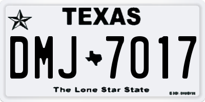 TX license plate DMJ7017