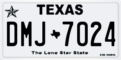 TX license plate DMJ7024