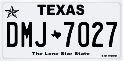 TX license plate DMJ7027