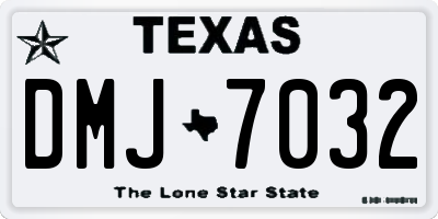 TX license plate DMJ7032