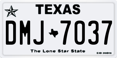TX license plate DMJ7037